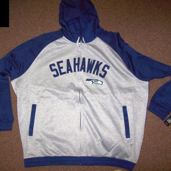 SEATTLE SEAHAWKS Size 5X NFL Apparel G-III Hoody GRAY/BLUE